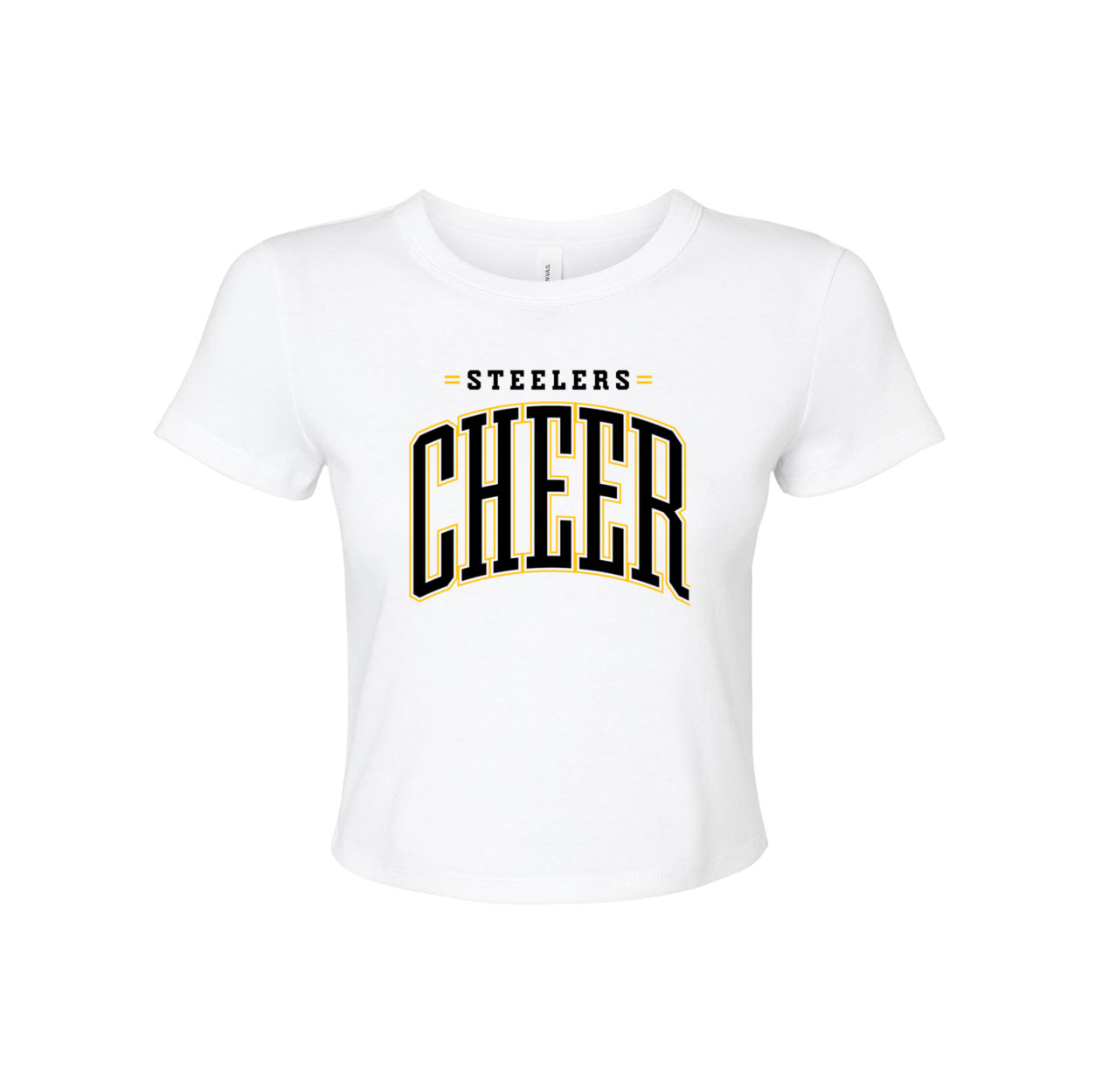 Steelers Cheer Arch Women's Micro Rib Baby Tee 1010