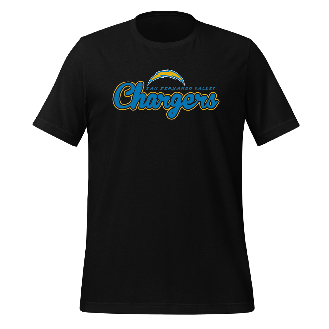 Chargers Script Unisex Cotton Jersey Tee - 3001