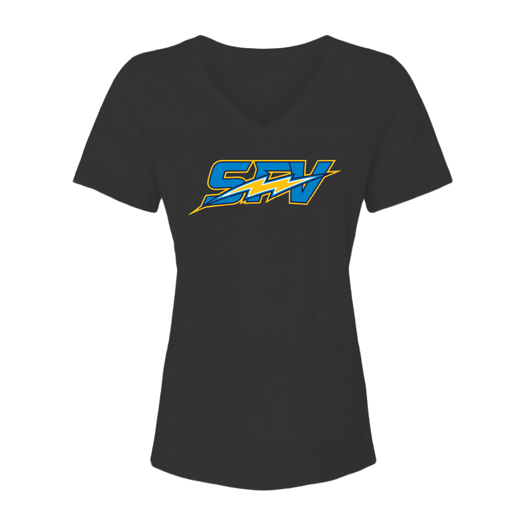 SFV Sleek Women's Cotton V-Neck Tee - 6405