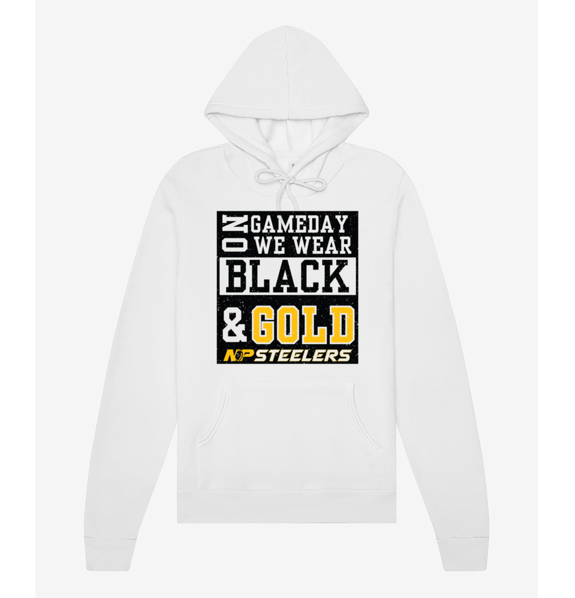 NP Game Day Black & Gold Unisex Sponge Fleece Hoodie 3719