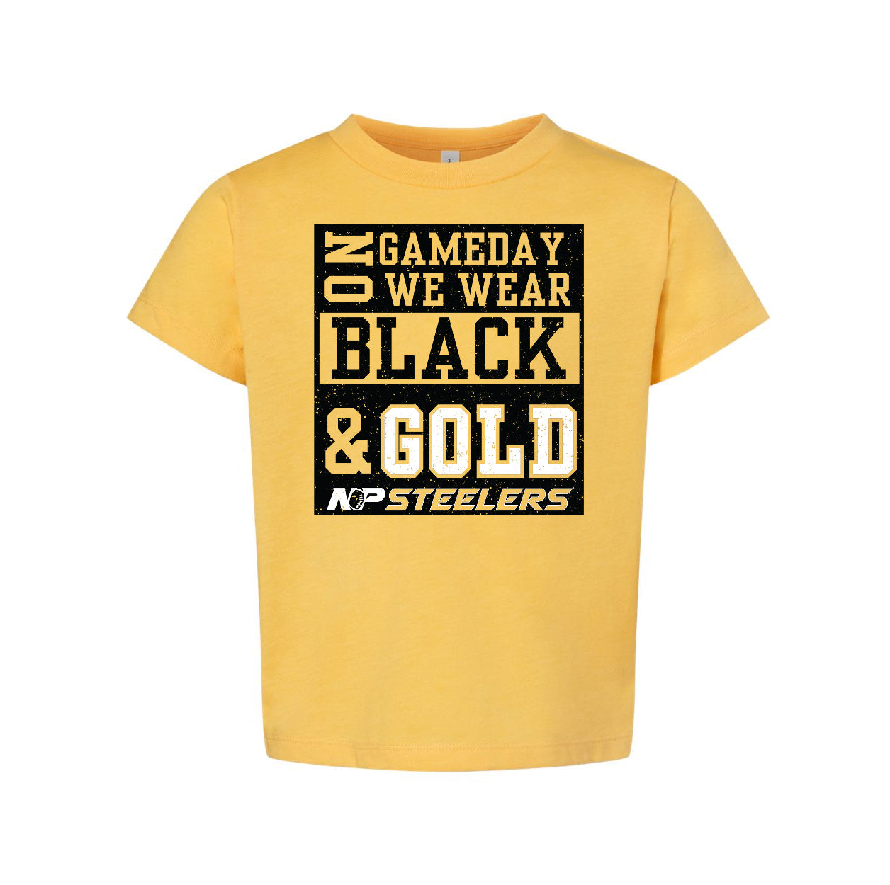 NP Game Day Black & Gold Toddler Tee 3001T