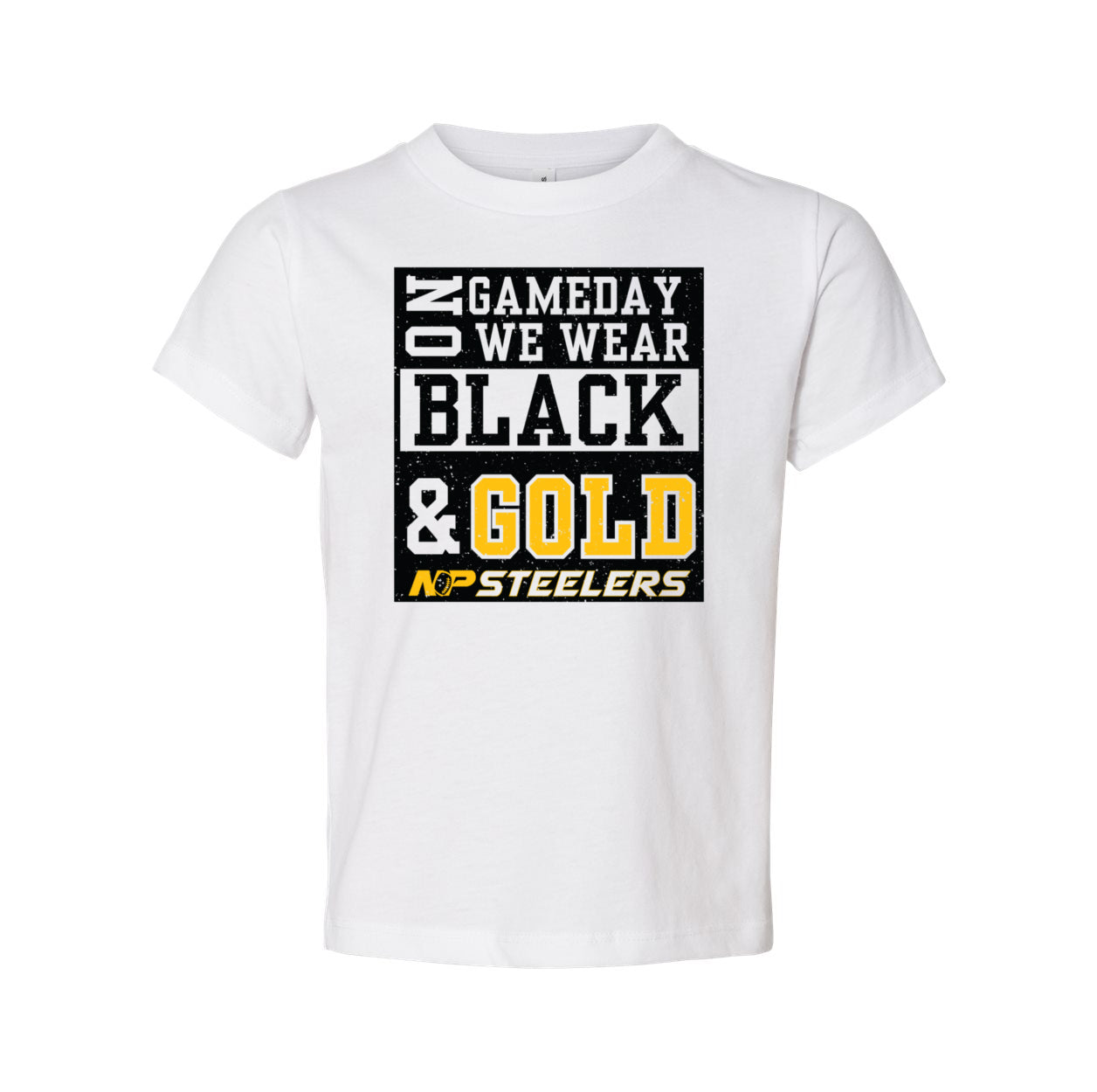NP Game Day Black & Gold Toddler Tee 3001T