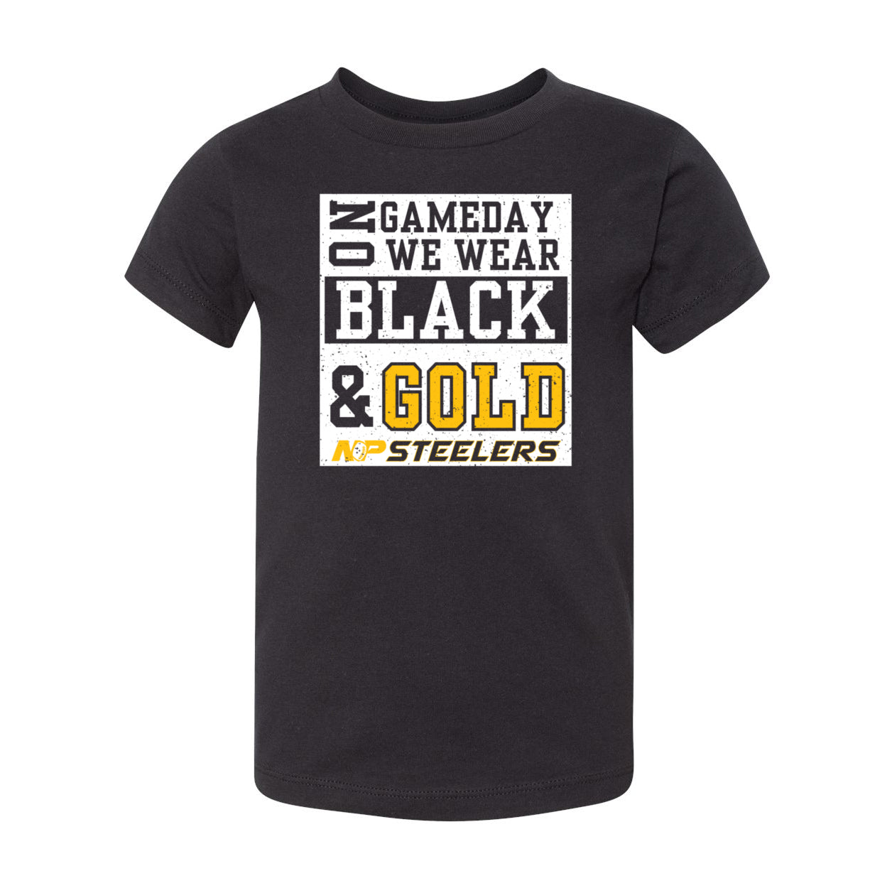 NP Game Day Black & Gold Toddler Tee 3001T