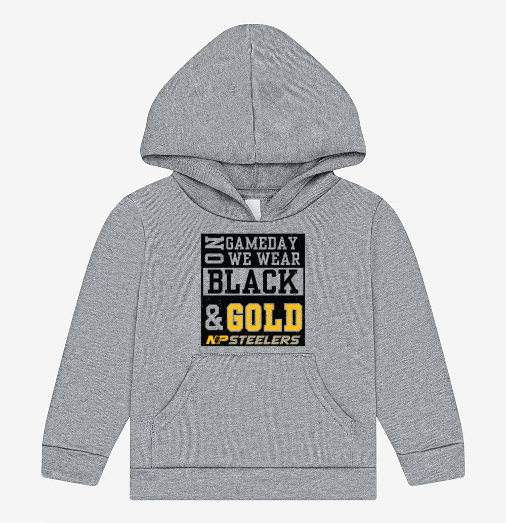 NP Game Day Black & Gold Toddler Hooded Sweatshirt 3719T