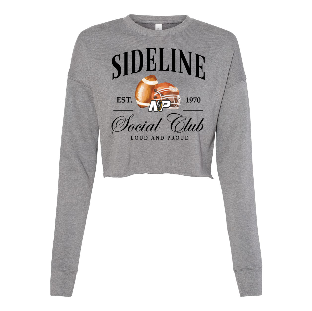 NP Sideline Social Club Women's Crop Fleece Crewneck Sweatshirt 7503