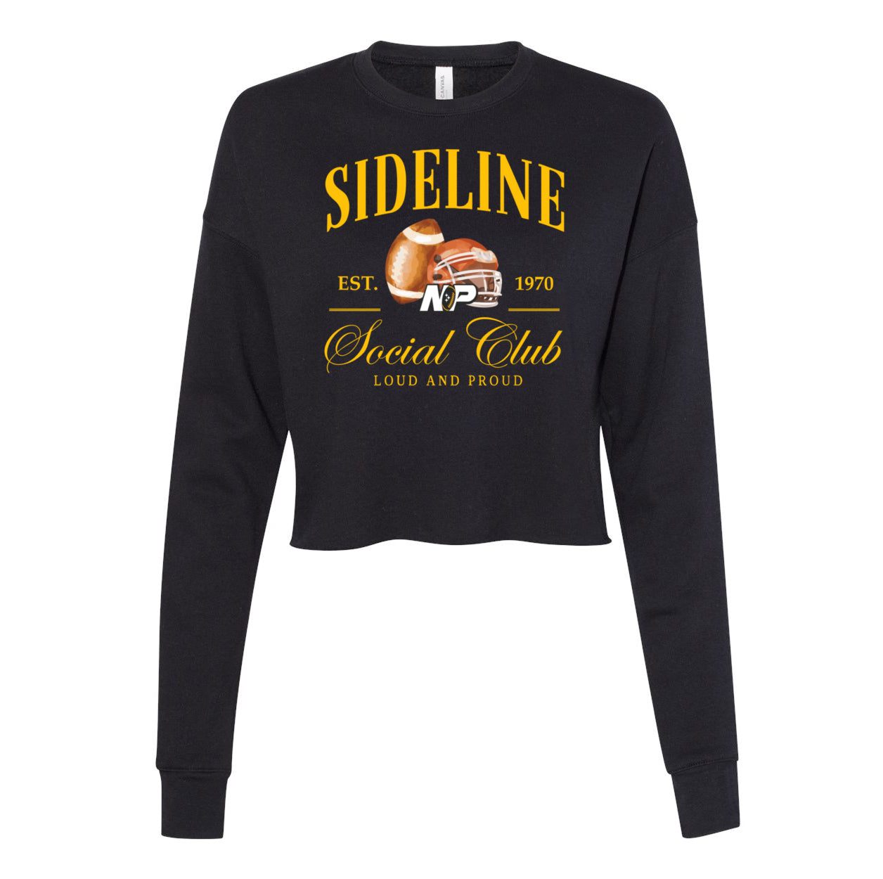 NP Sideline Social Club Women's Crop Fleece Crewneck Sweatshirt 7503