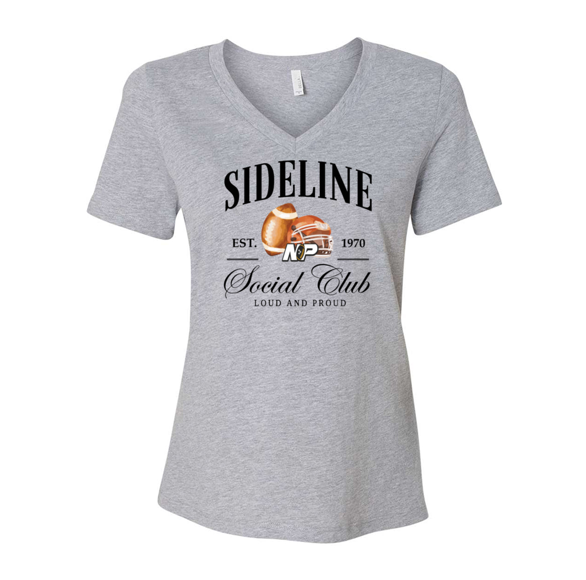 NP Sideline Social Club Women's Relaxed V-Neck Tee 6405