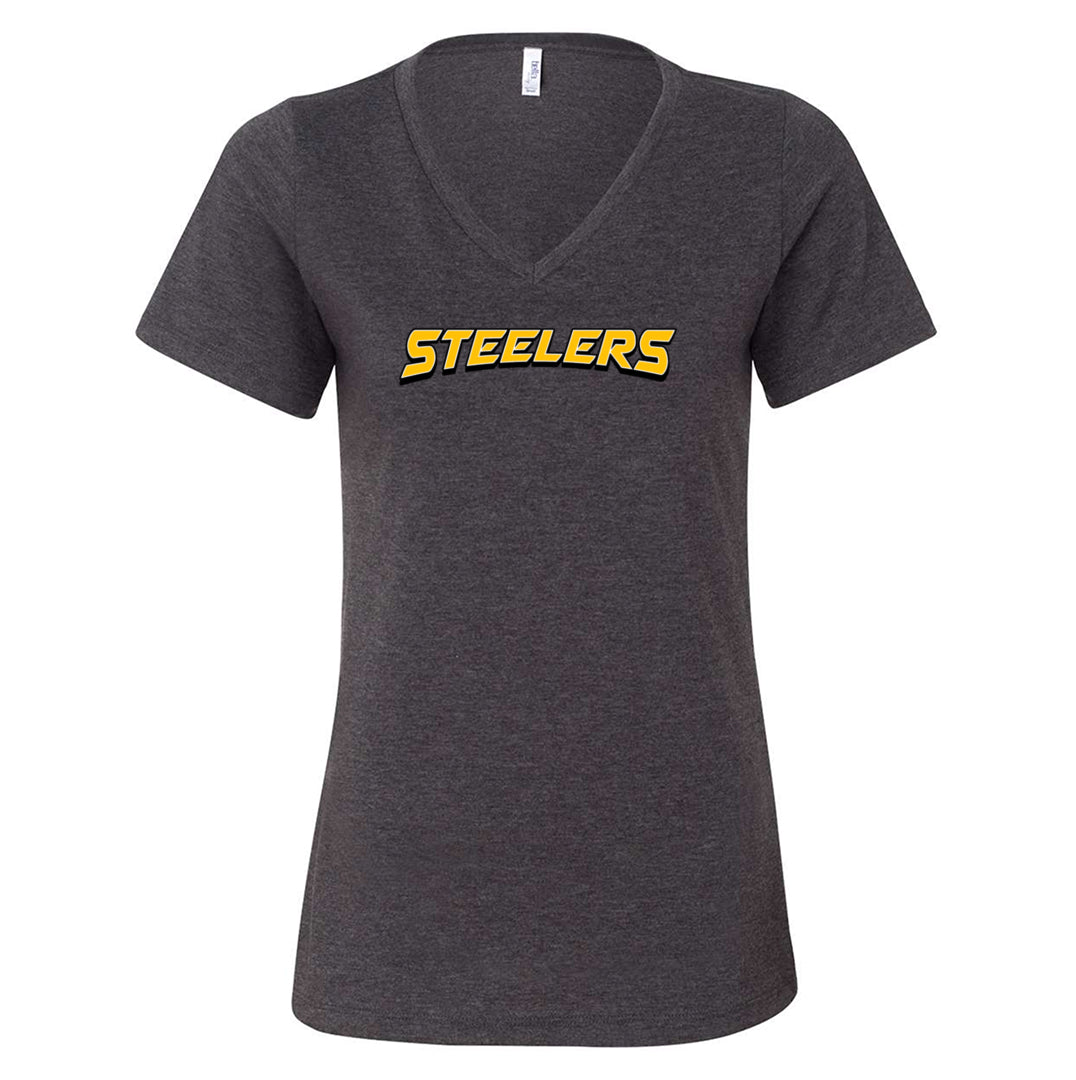 NP Steelers Arch Women's Relaxed V-Neck Tee 6405