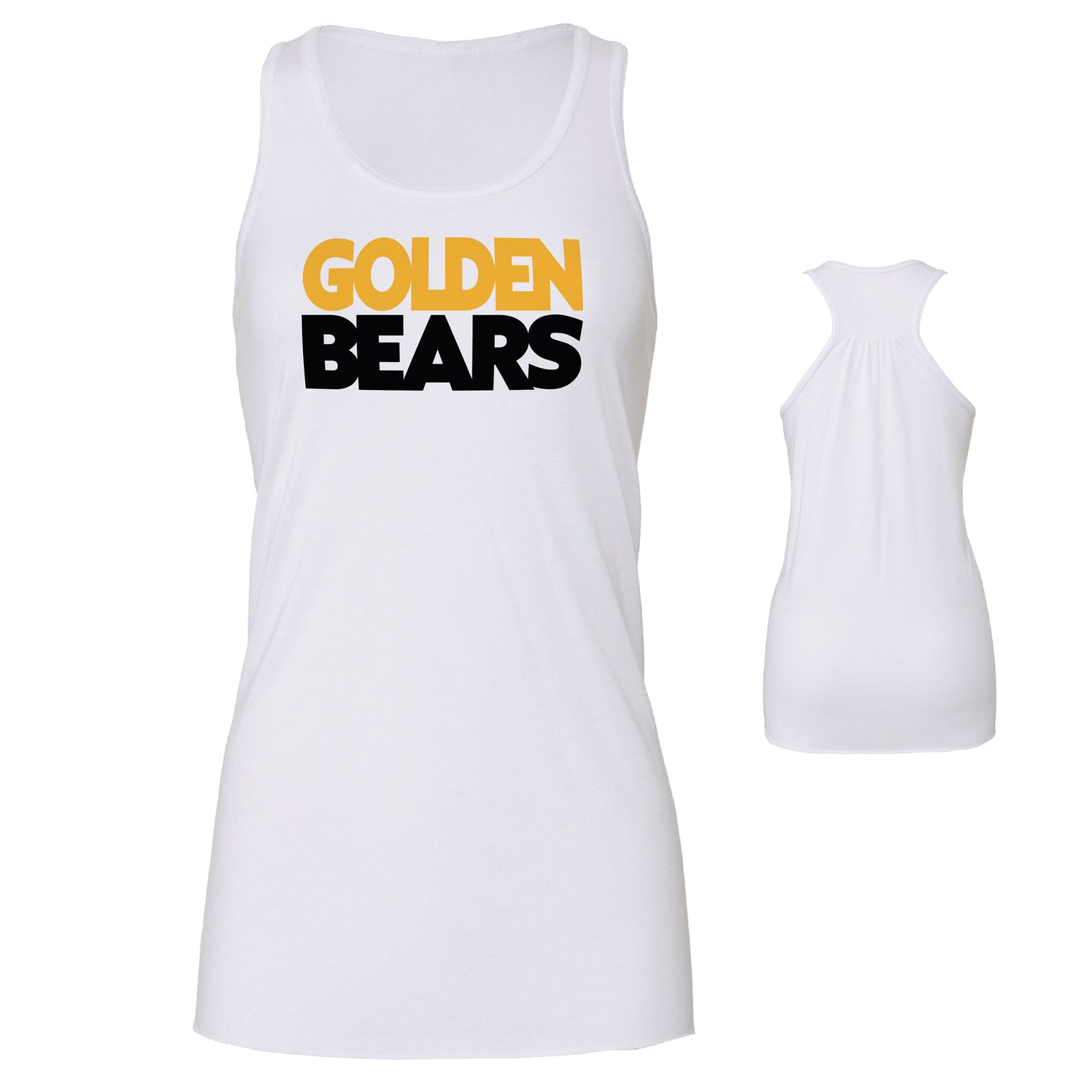 Ladies' Tank Top Flowy Racer Back - Golden Bears Bold