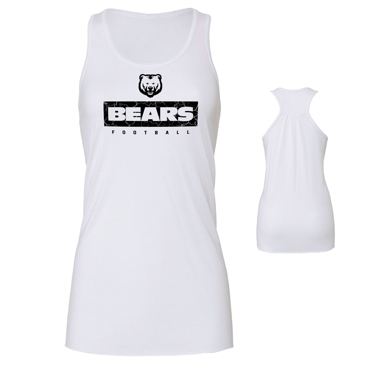 Ladies' Tank Top Flowy Racer Back - Bears Block