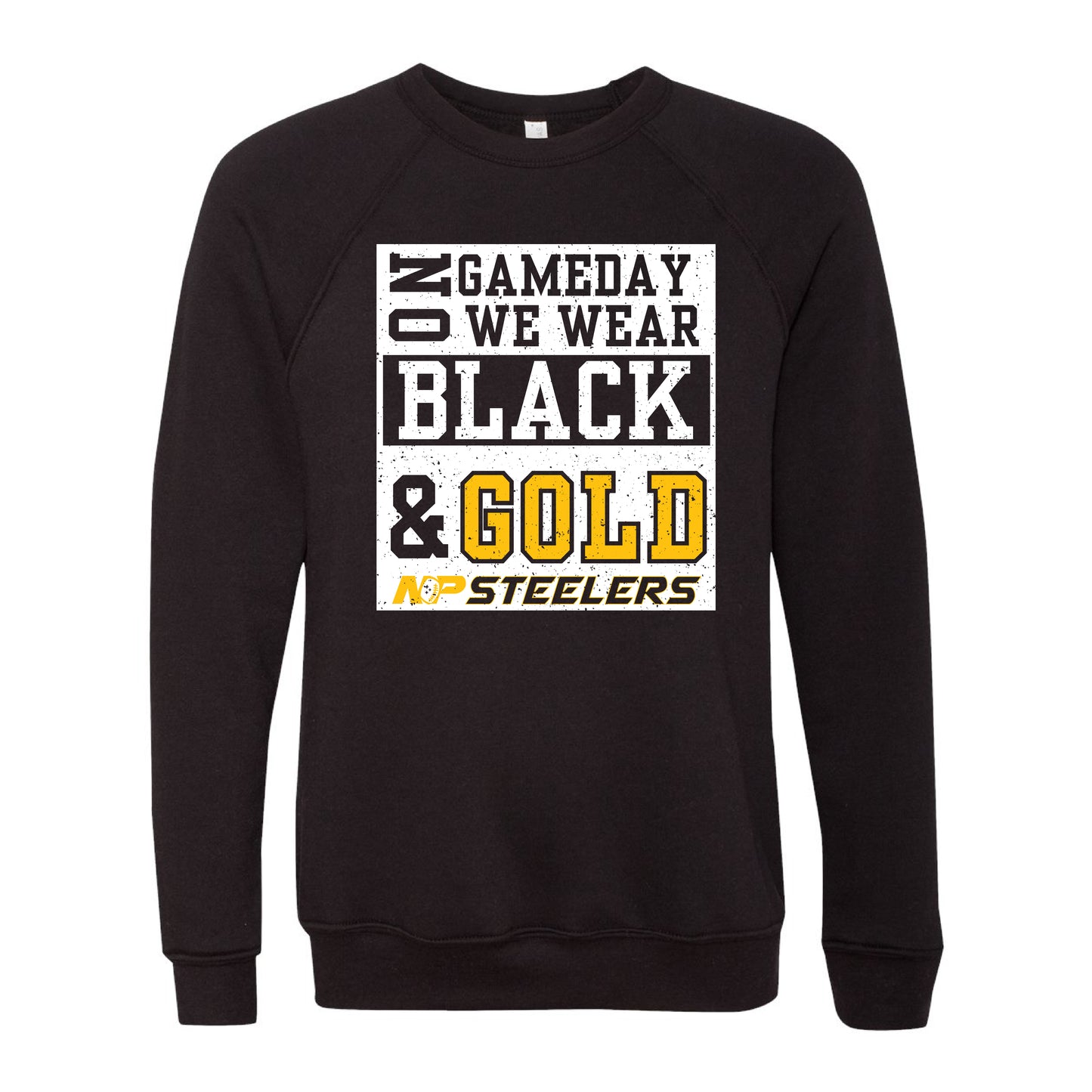 NP Game Day Black & Gold Fleece Crewneck Sweatshirt 3901