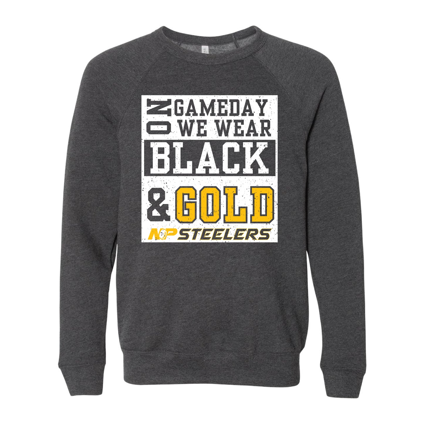 NP Game Day Black & Gold Fleece Crewneck Sweatshirt 3901