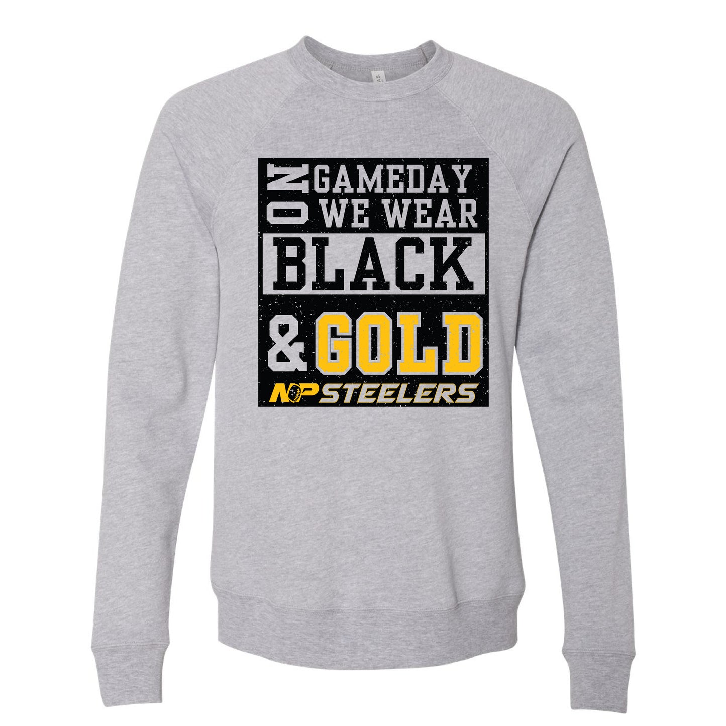 NP Game Day Black & Gold Fleece Crewneck Sweatshirt 3901