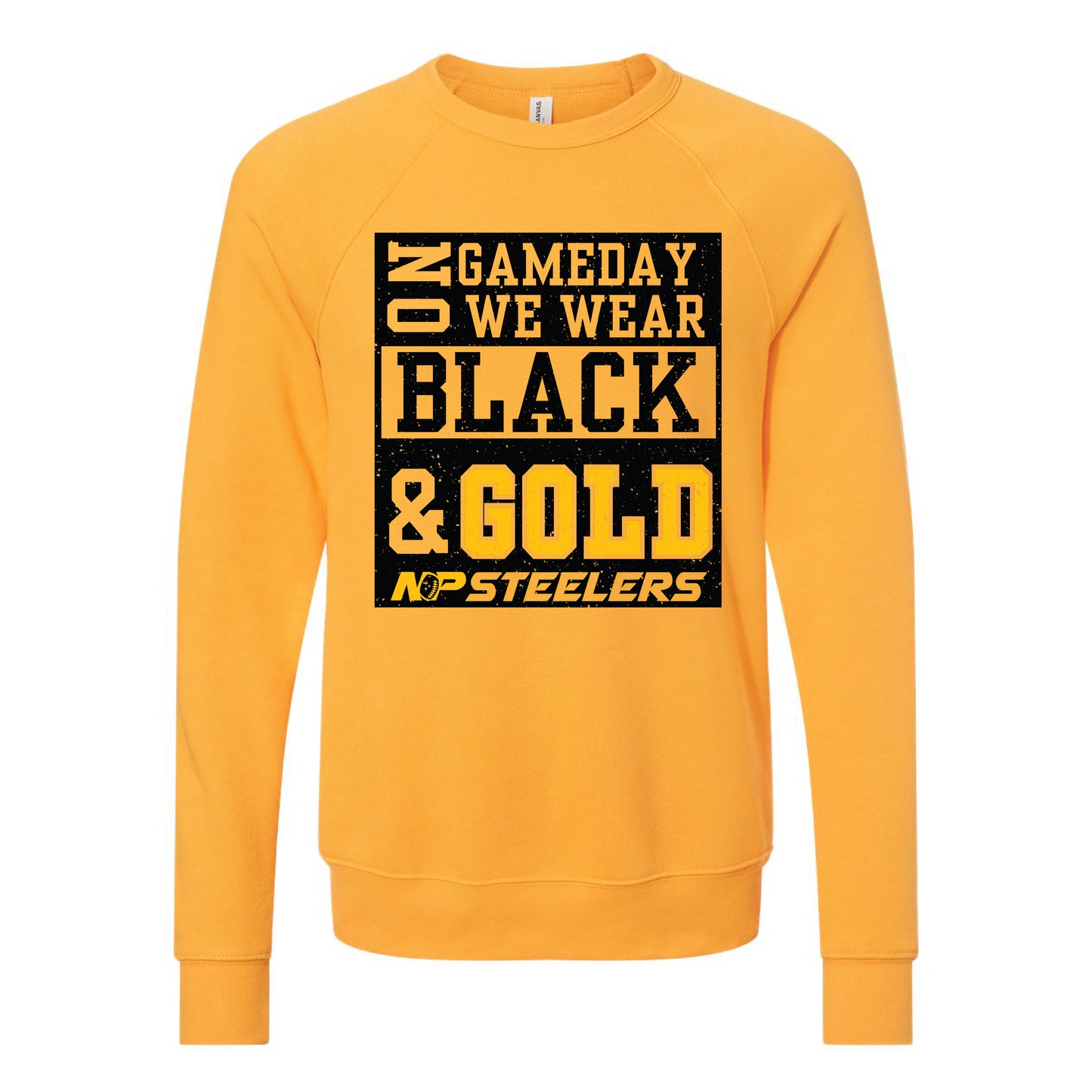 NP Game Day Black & Gold Fleece Crewneck Sweatshirt 3901