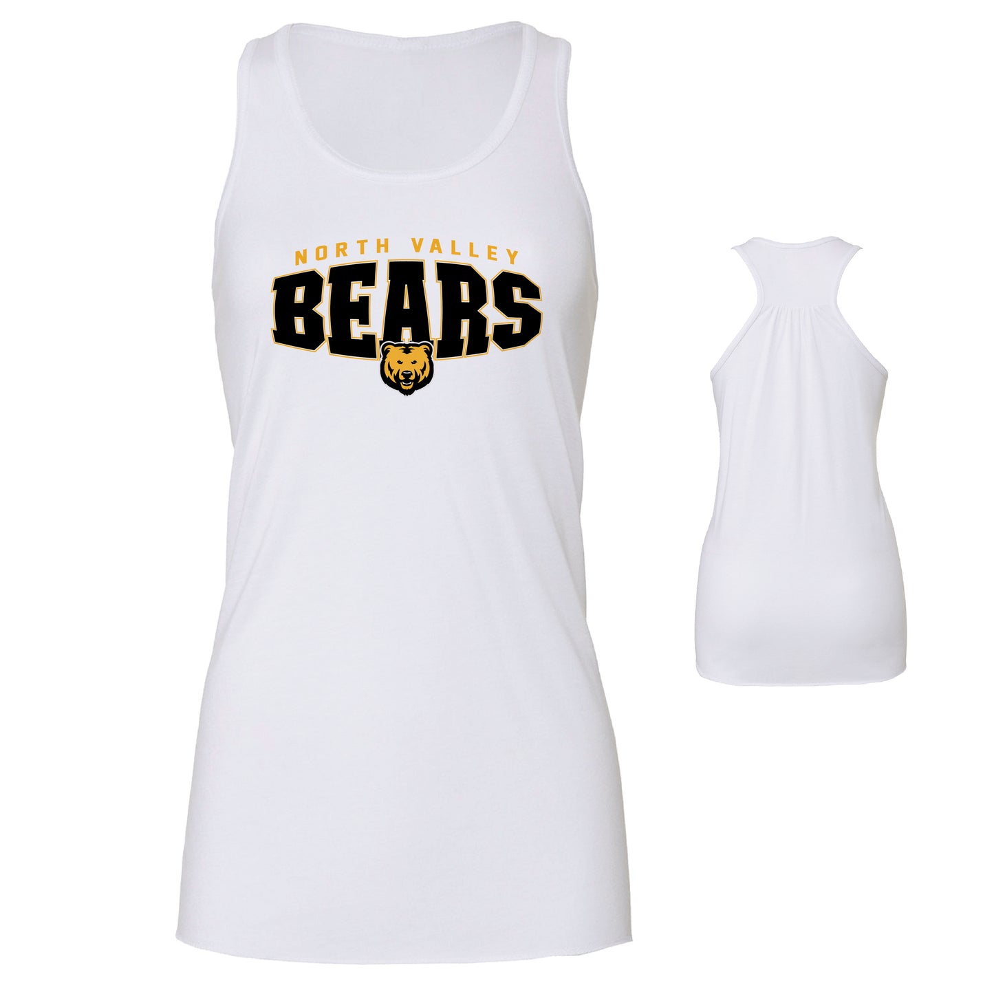 Ladies' Tank Top Flowy Racer Back - Bears Bulge