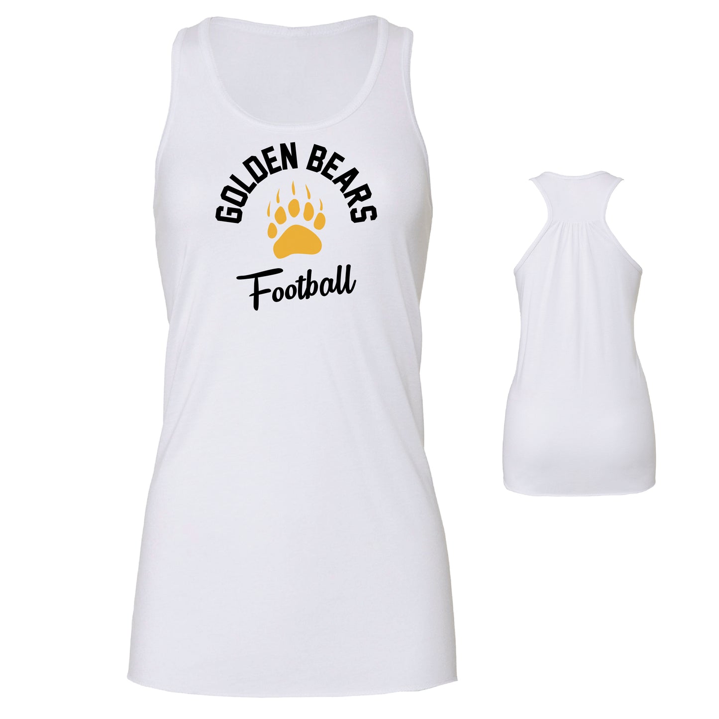 Ladies' Tank Top Flowy Racer Back - Golden Paw