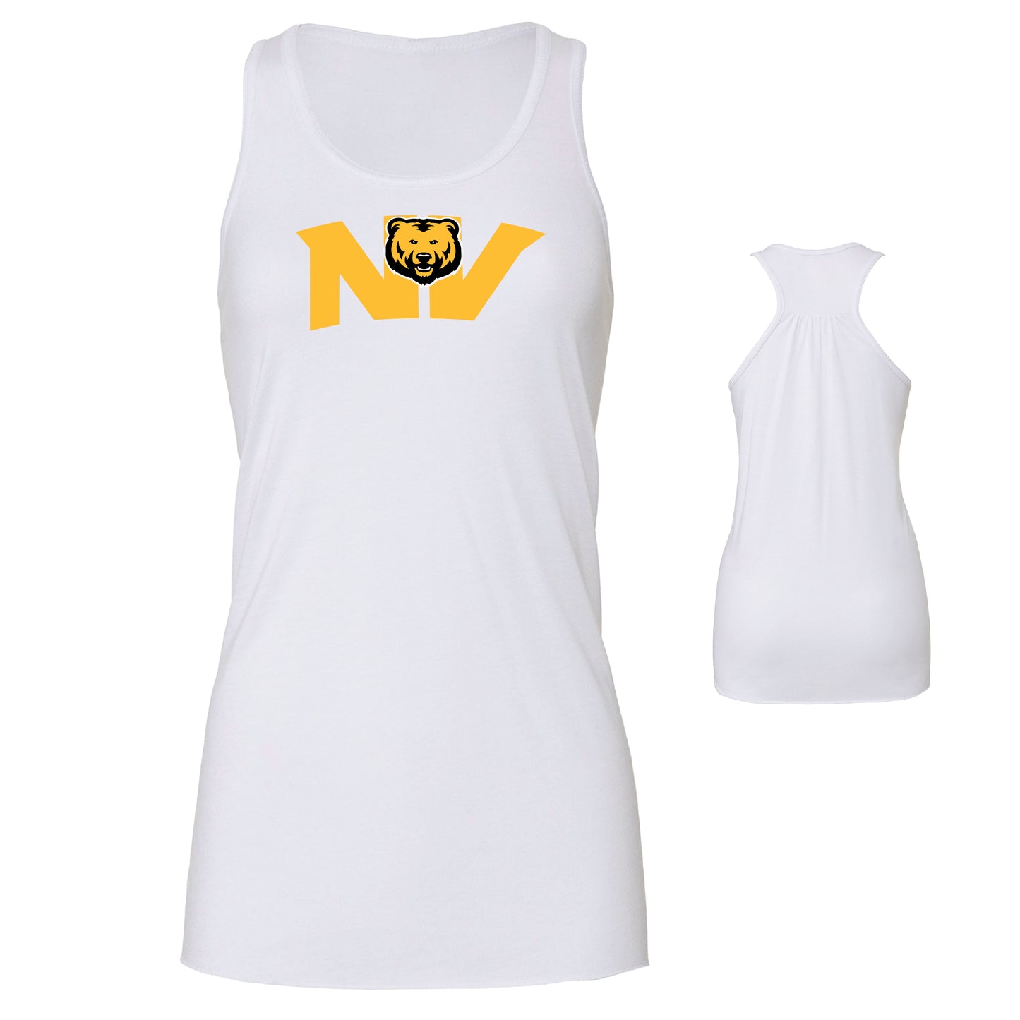 Ladies' Tank Top Flowy Racer Back - Main Logo
