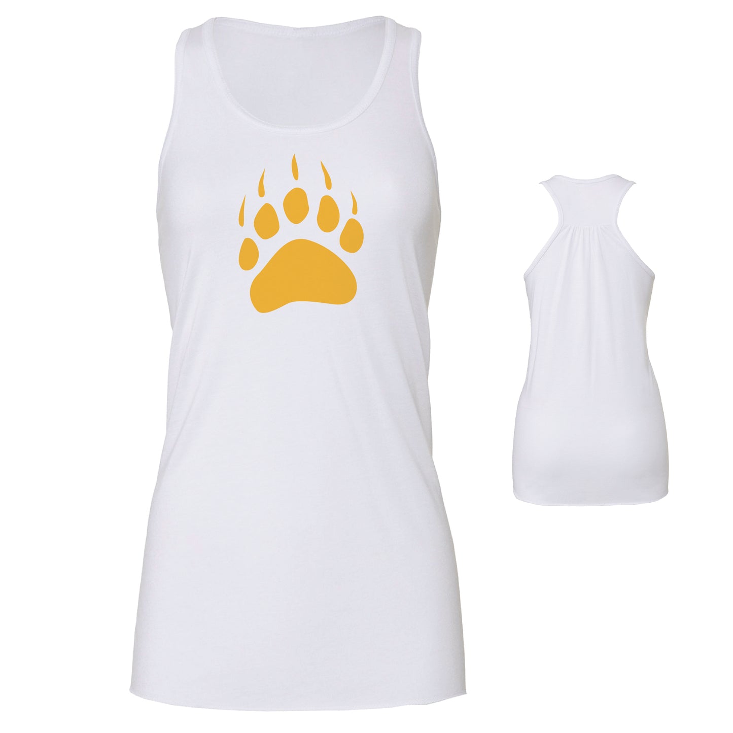 Ladies' Tank Top Flowy Racer Back - Bear Paw