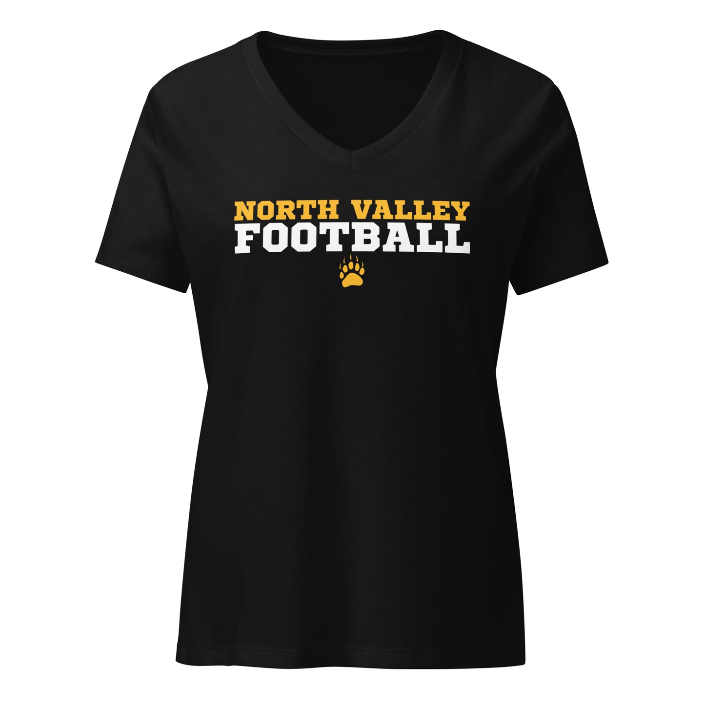 Ladies' V-Neck T-Shirt Relaxed Jersey - North Valley Football