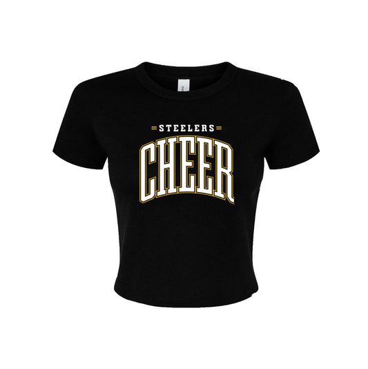 Steelers Cheer Arch Women's Micro Rib Baby Tee 1010