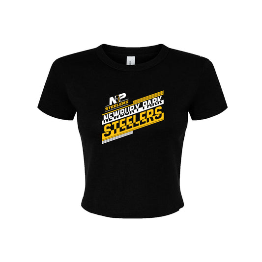 Steelers Glitch Women's Micro Rib Baby Tee 1010