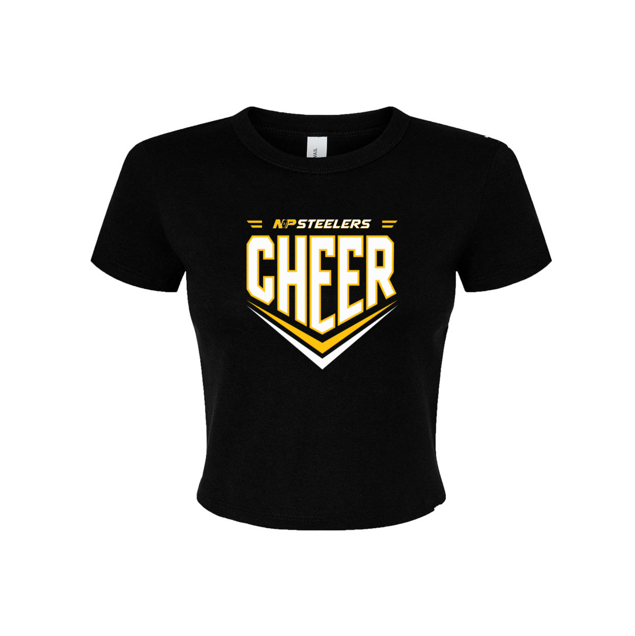 Steelers Cheer Chevron Women's Micro Rib Baby Tee 1010