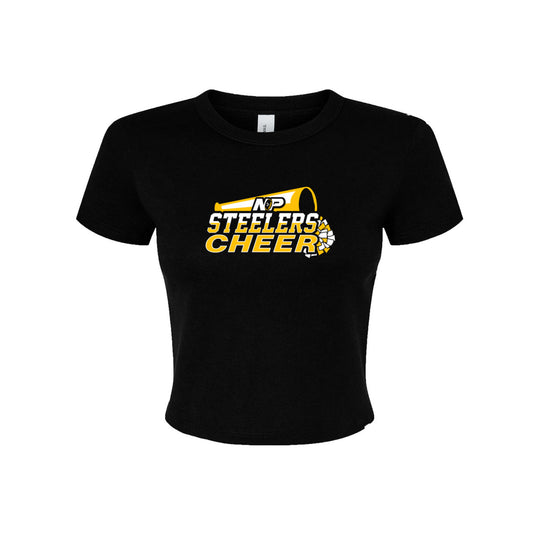 Steelers Cheer Stack Women's Micro Rib Baby Tee 1010