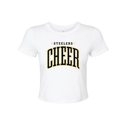 Steelers Cheer Arch Women's Micro Rib Baby Tee 1010