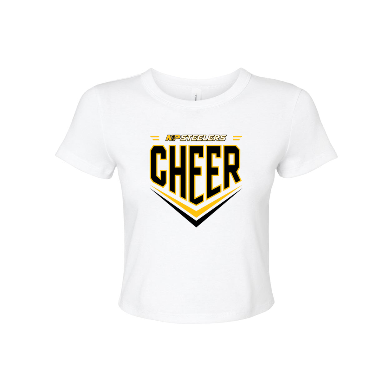 Steelers Cheer Chevron Women's Micro Rib Baby Tee 1010