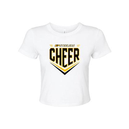 Steelers Cheer Chevron Women's Micro Rib Baby Tee 1010