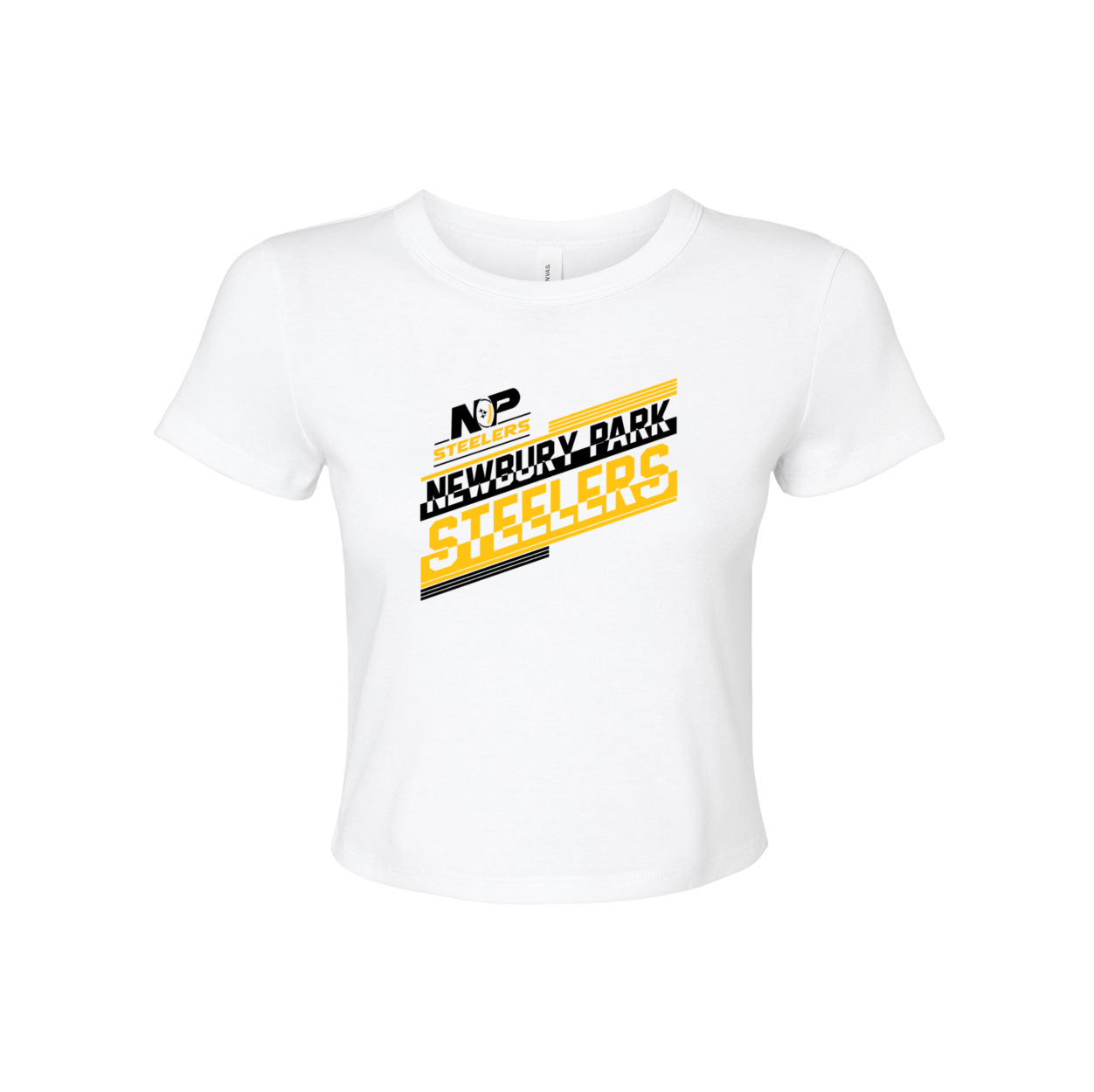 Steelers Glitch Women's Micro Rib Baby Tee 1010