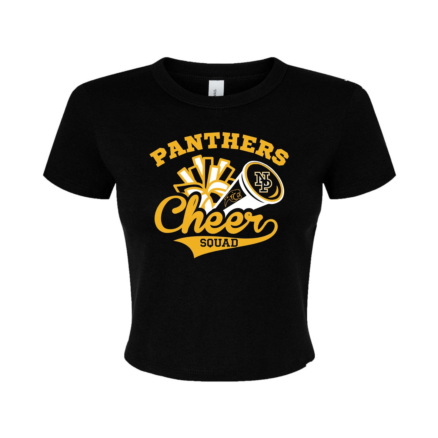Women's Micro Rib Baby Tee - NPHS Pom Megaphone 1010