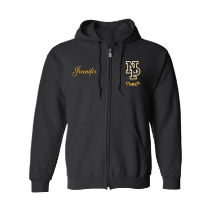 Unisex Zip Hooded Sweatshirt - NPHS  Cheer Main Megaphone 18600