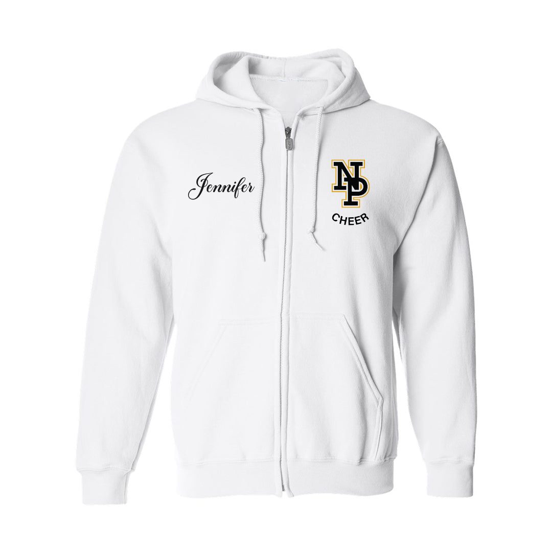 Unisex Zip Hooded Sweatshirt - NPHS  Cheer Main Megaphone 18600