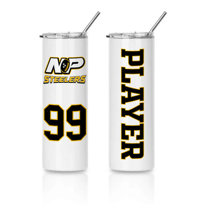 NP Steelers 20oz Tumbler Skinny Tumbler with Straw