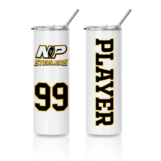 NP Steelers 20oz Tumbler Skinny Tumbler with Straw