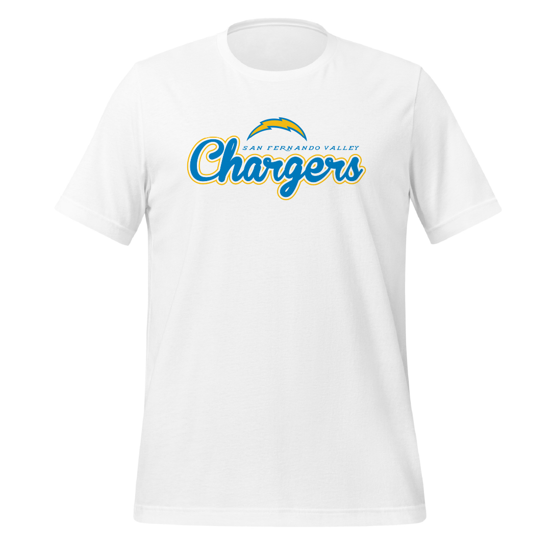 Chargers Script Unisex Cotton Jersey Tee - 3001