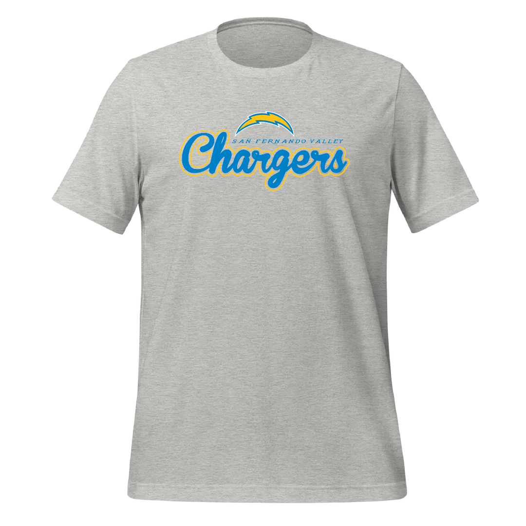 Chargers Script Unisex Cotton Jersey Tee - 3001