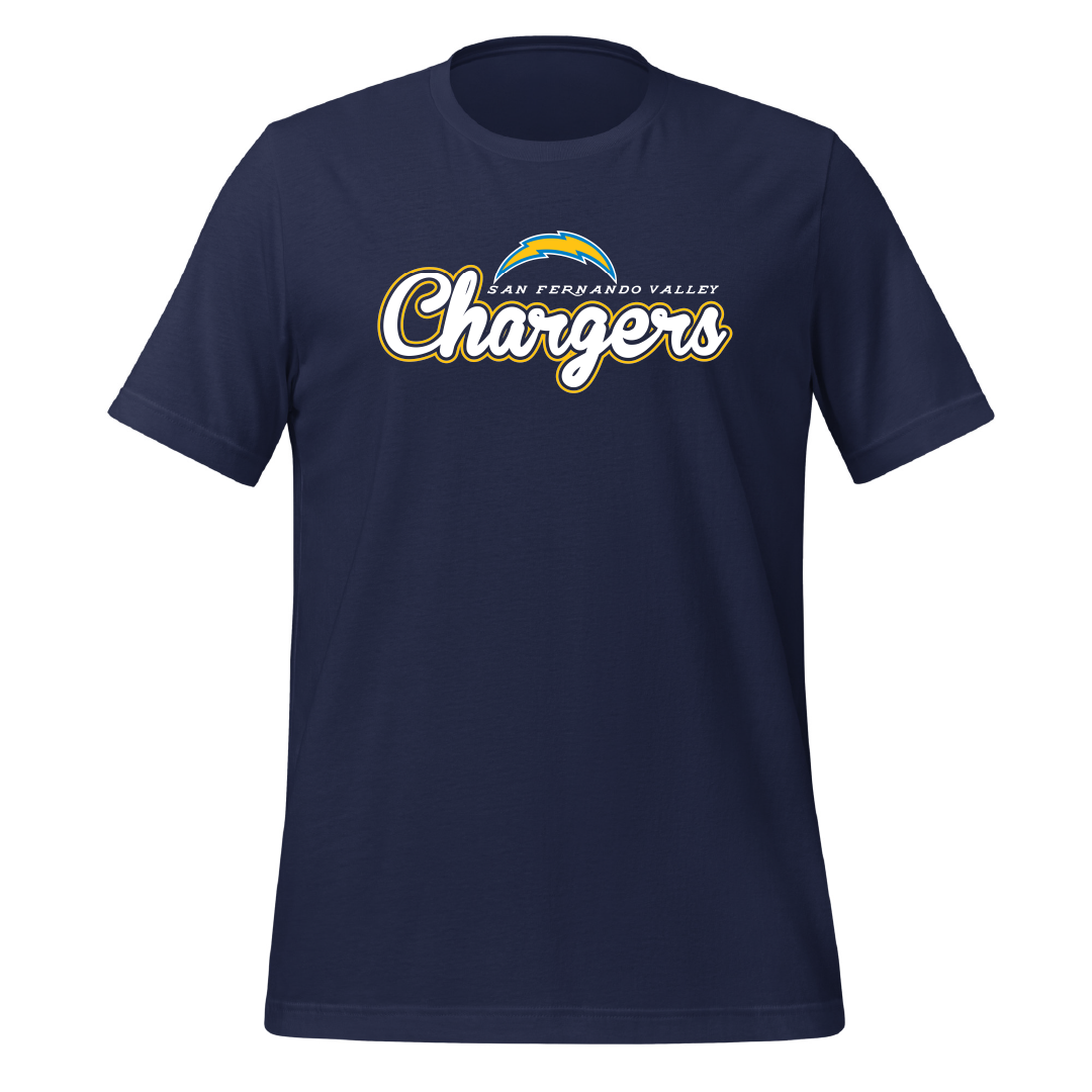 Chargers Script Unisex Cotton Jersey Tee - 3001