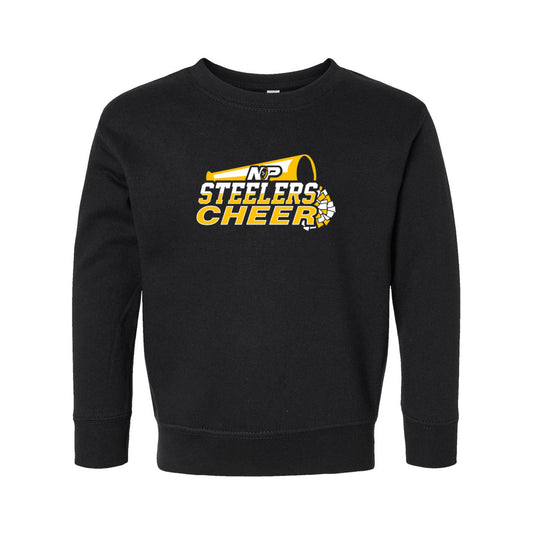 Steelers Cheer Stack Toddler Fleece Crewneck Sweatshirt 3317