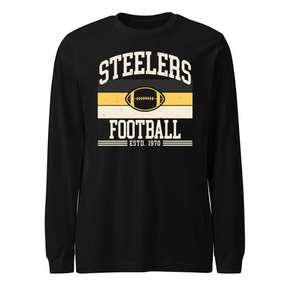 Steelers Vintage Stripes Unisex Long Sleeve Tee 3501