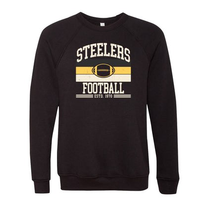 Steelers Vintage Stripes Fleece Crewneck Sweatshirt 3901