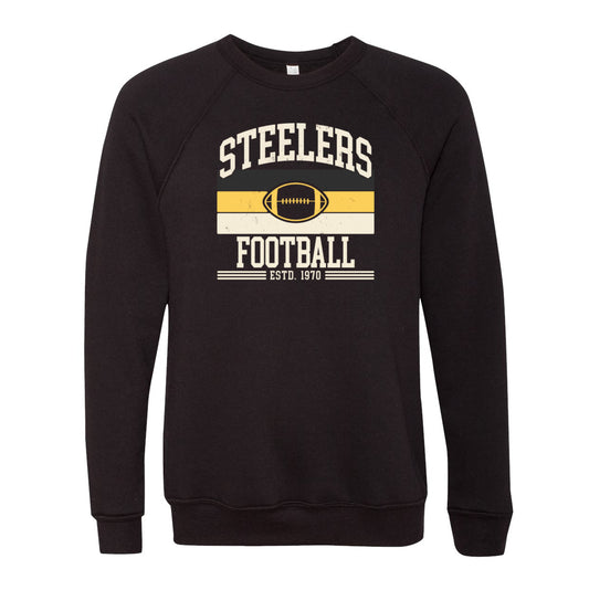 Steelers Vintage Stripes Fleece Crewneck Sweatshirt 3901