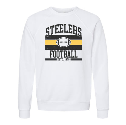 Steelers Vintage Stripes Fleece Crewneck Sweatshirt 3901