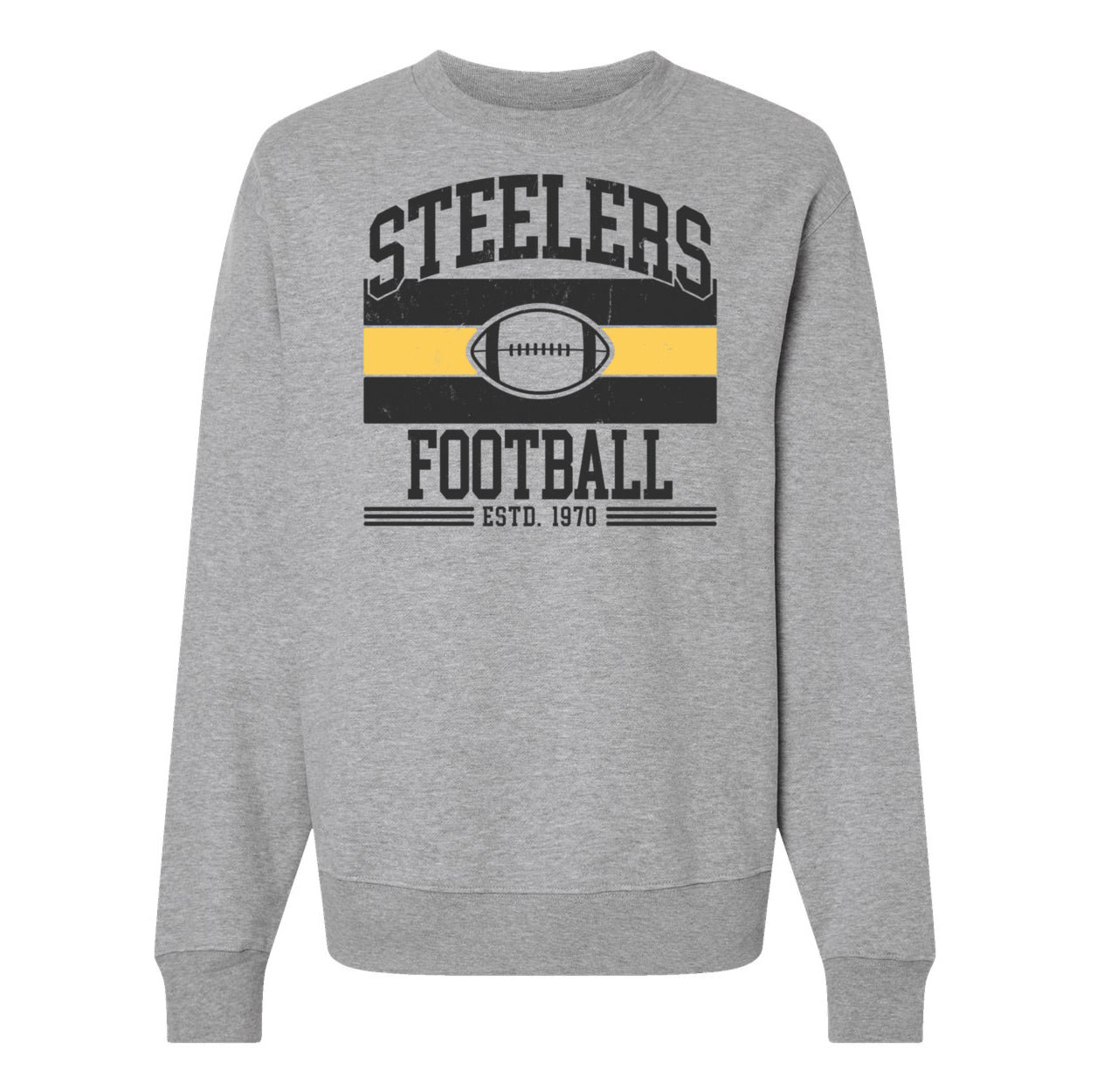 Steelers Vintage Stripes Unisex 10 oz. Heavyweight Crewneck Sweatshirt 4711