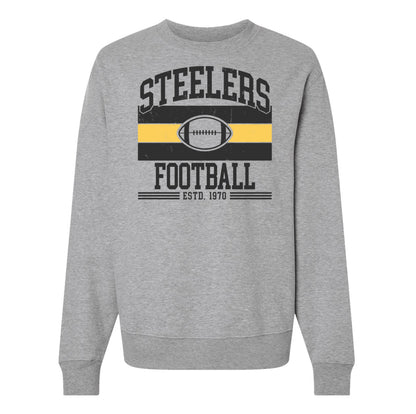 Steelers Vintage Stripes Unisex 10 oz. Heavyweight Crewneck Sweatshirt 4711