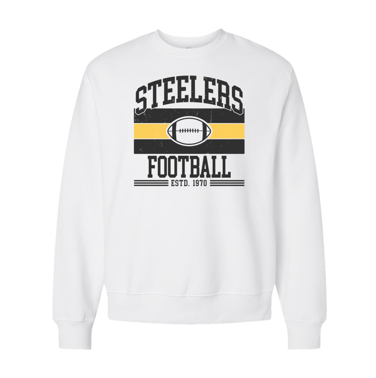 Steelers Vintage Stripes Unisex 10 oz. Heavyweight Crewneck Sweatshirt 4711