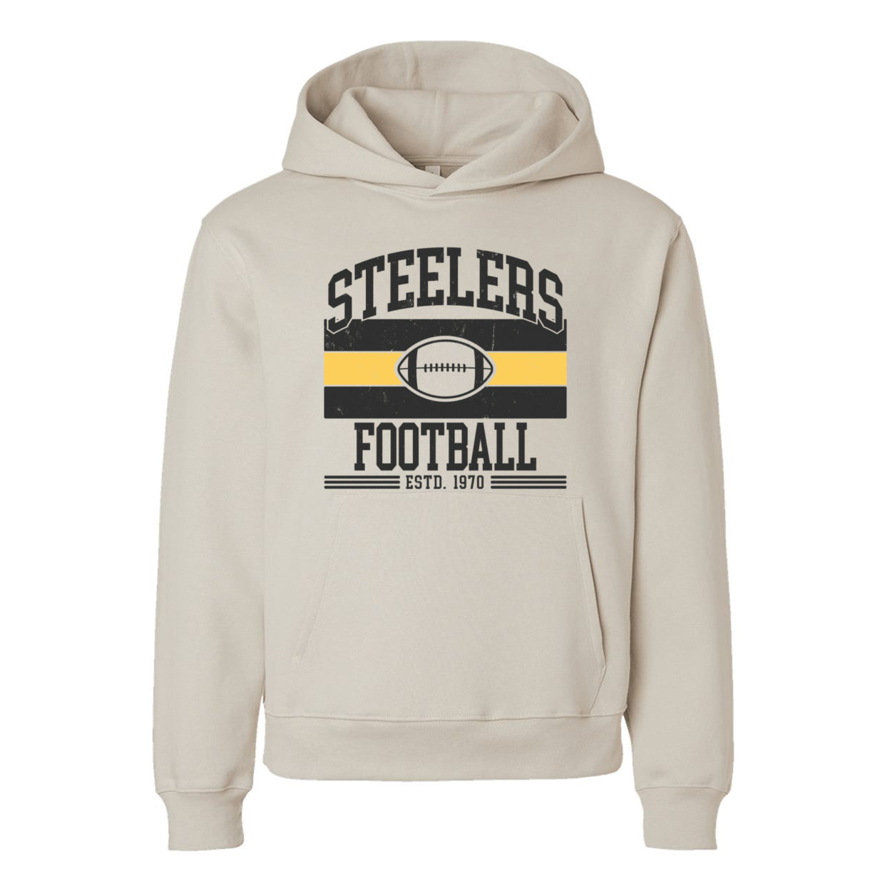 Steelers Vintage Stripe Unisex 10 oz. Heavyweight Hoodie 4719