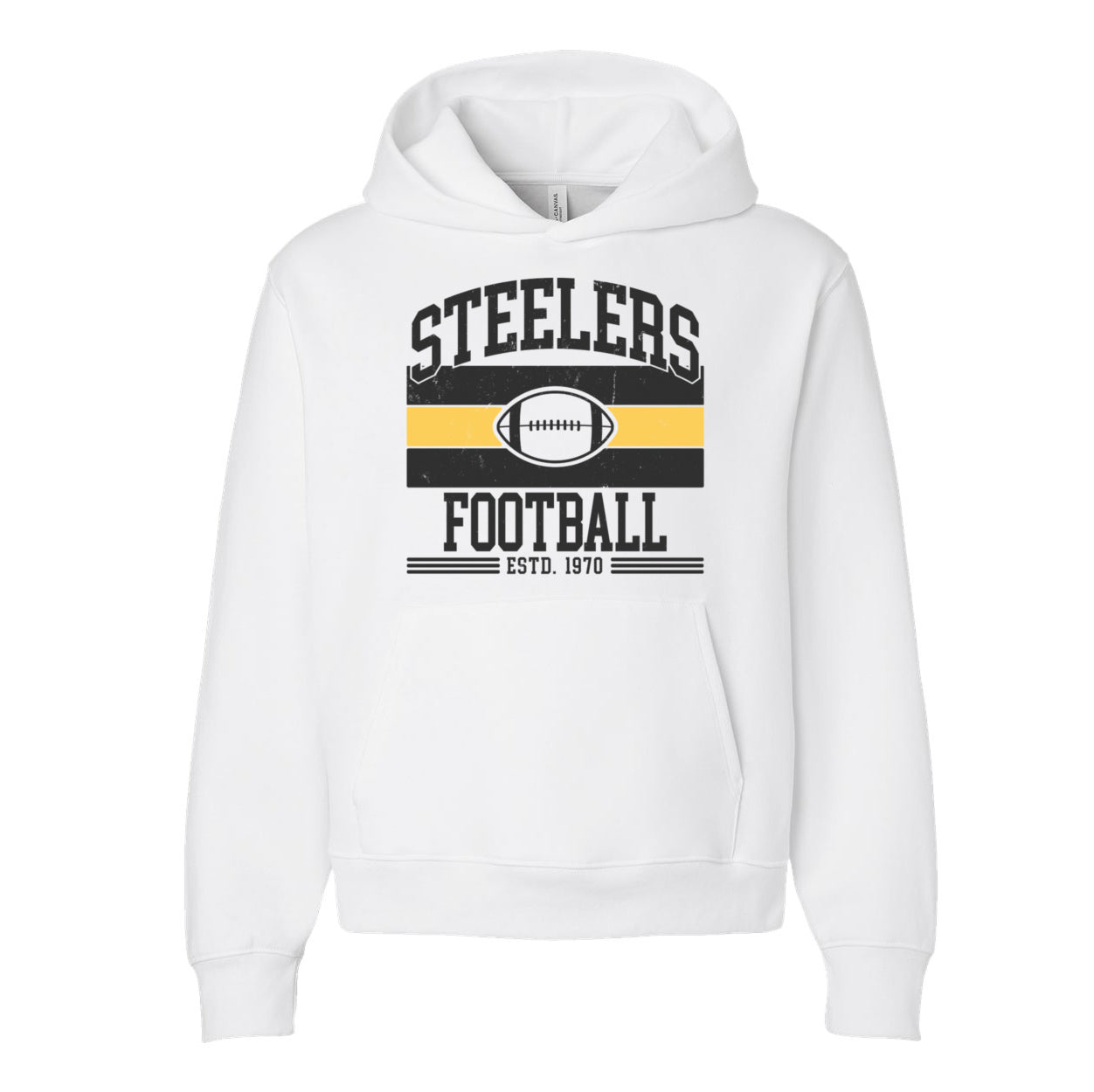 Steelers Vintage Stripe Unisex 10 oz. Heavyweight Hoodie 4719