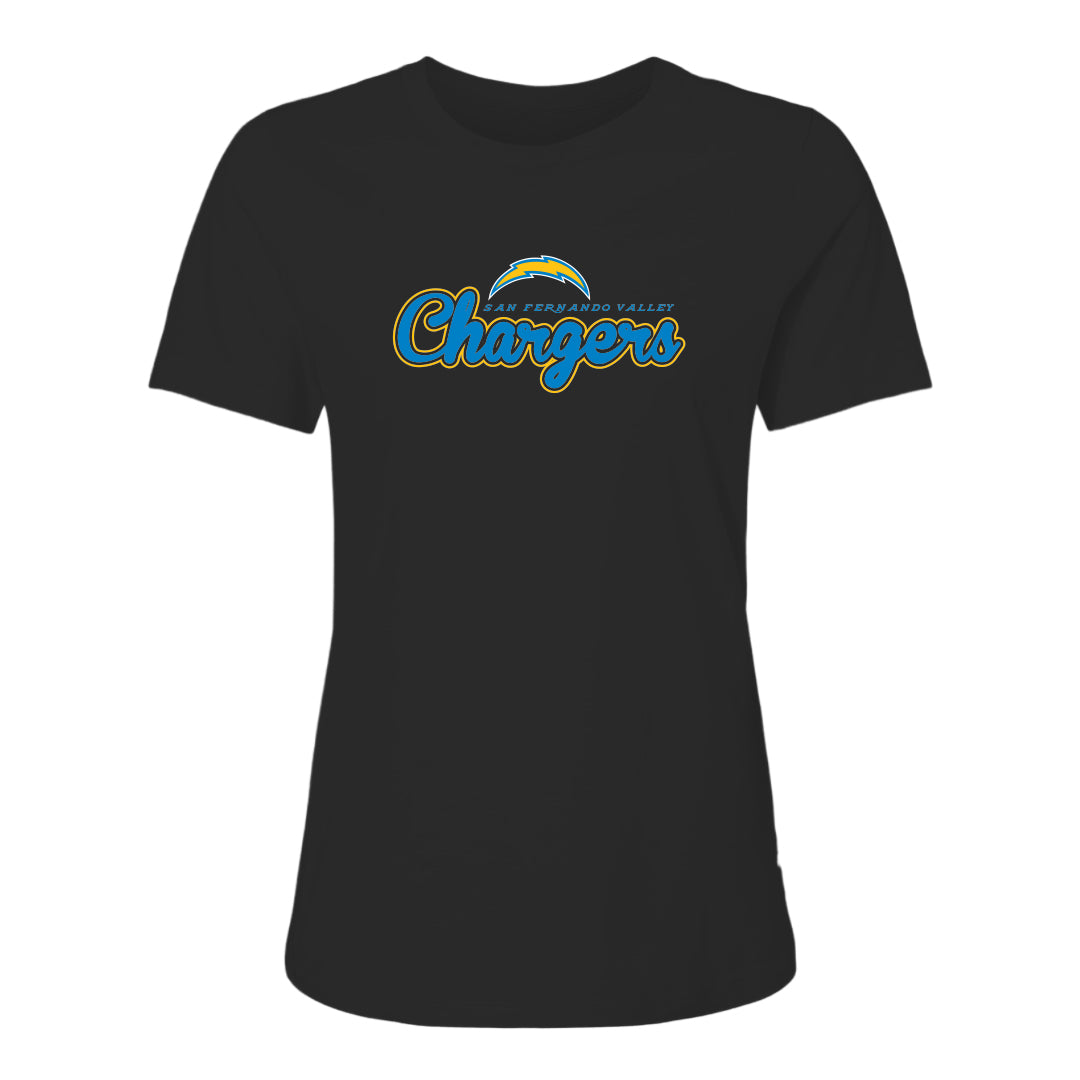 Chargers Script Women's Relaxed Cotton Jersey Tee - 6400